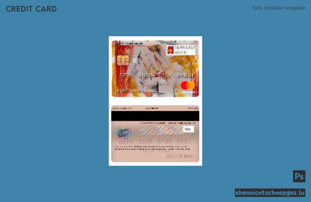 USA Maryland Howard Personal Bank Mastercard Beispielvorschau